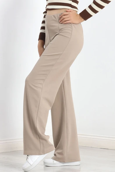 Pensli Geniş Kesim Pantolon Vizon - 2