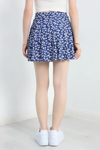 Kloş Şort Etek Saksbeyaz - Resim 7