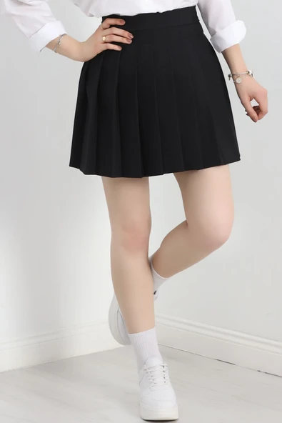 Pileli Etek Siyah - 3