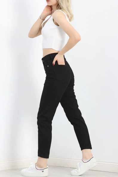 Mom Boyfriend Jeans Siyah - 7