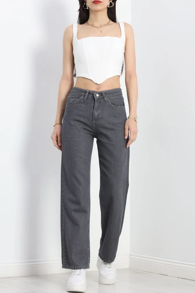 Palazzo Kot Pantolon Füme - 2