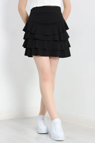 Katlı Etek Siyah ürün görseli