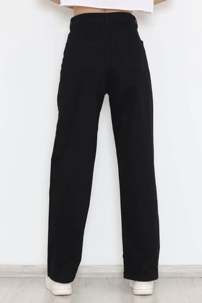 Palazzo Kot Pantolon Siyah - Resim 6