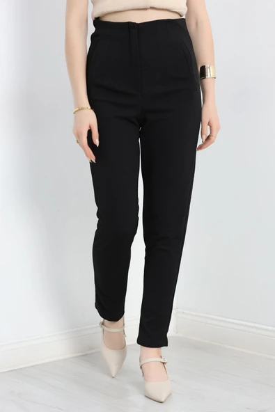 Zra Krep Havuç Pantolon Siyah