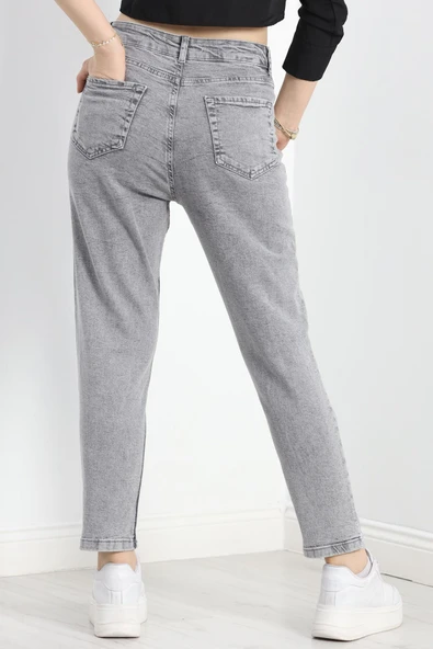 Mom Kot Pantolon Gri - 8