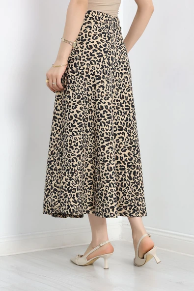 Desenli Midi Etek Leopar1 - 6