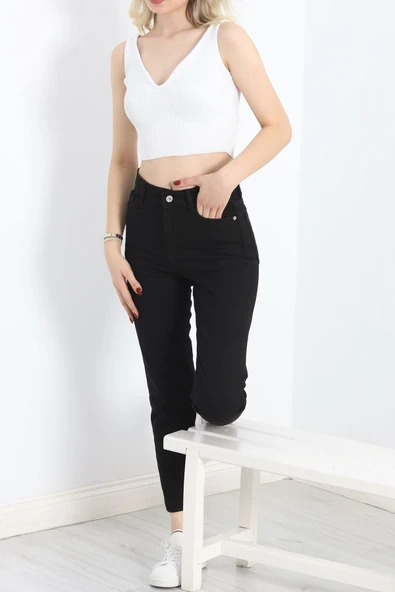 Mom Boyfriend Jeans Siyah - 2
