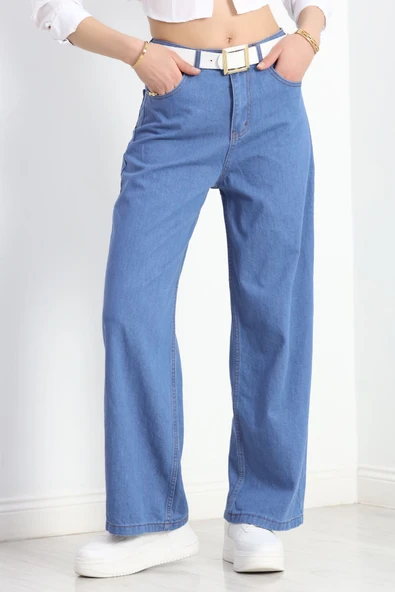 Palazzo Kot Pantolon Açıkmavi1 - Resim 6