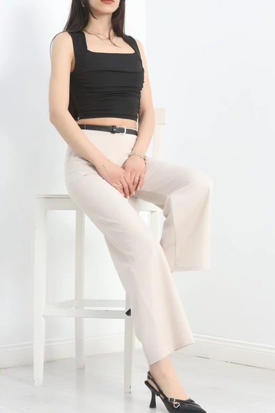 Krep Palazzo Pantolon Taş1 - 4