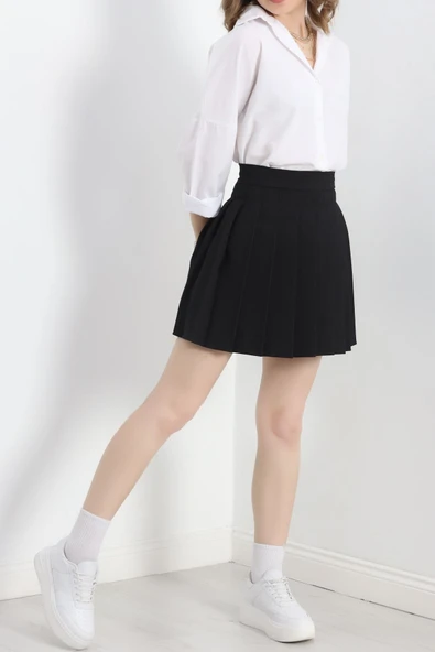 Pileli Etek Siyah - 7