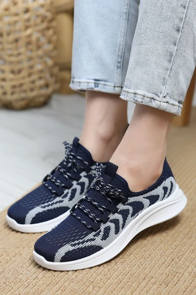 Günlük Spor Ayakkabı Lacivert - Resim 2