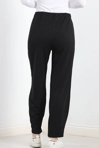 Pensli Geniş Kesim Pantolon Siyah - 6