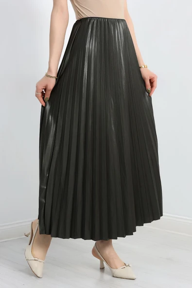 Pileli Etek Haki - 3