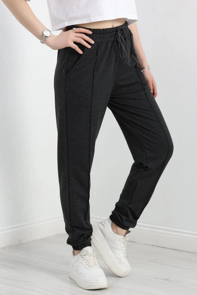 Paça Lastikli 1.Sınıf Penye Eşofman Altı Antrasit - 3