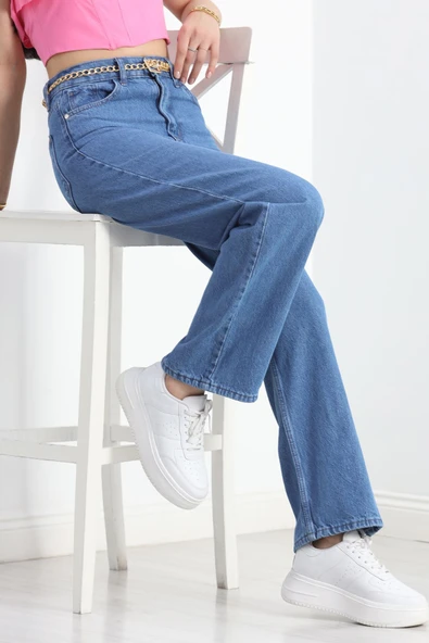 Palazzo Kot Pantolon Açıkmavi - 7