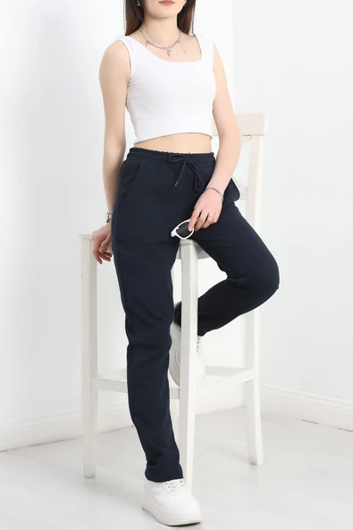 Double Face Kumaş Eşofman Altı Lacivert1 - 2