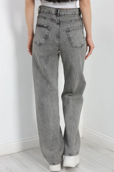 Palazzo Kot Pantolon Gri1 - Resim 6