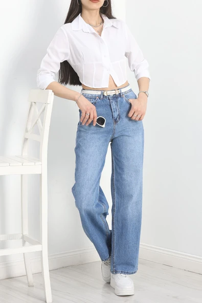 Palazzo Kot Pantolon Açıkmavi1 - Resim 3