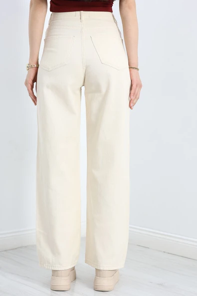 Palazzo Kot Pantolon Bej - 2