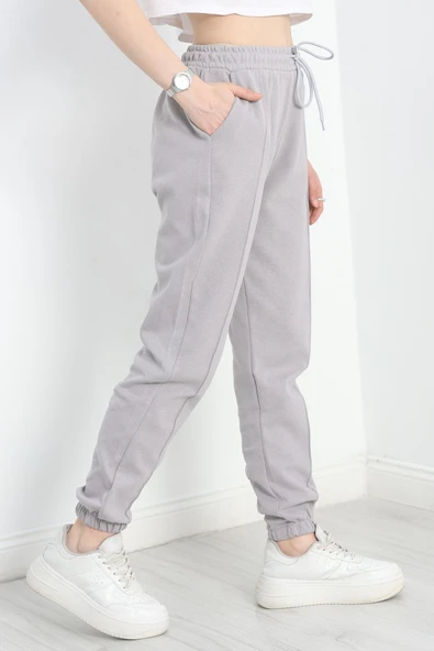 Double Face Kumaş Paça Lastikli Eşofman Altı Dumangri - 2