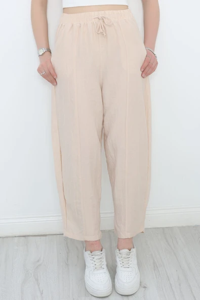 Çımalı Şalvar Pantolon Krem2 - 5