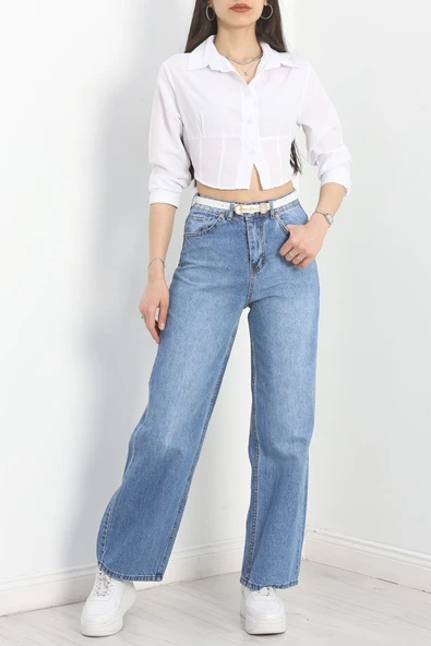 Palazzo Kot Pantolon Açıkmavi1 - Resim 2