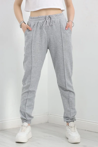 Paça Lastikli 1.Sınıf Penye Eşofman Altı Gri ürün görseli 1