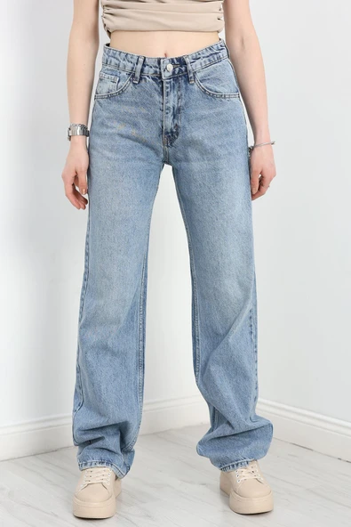 Straight Kot Pantolon Mavi ürün görseli