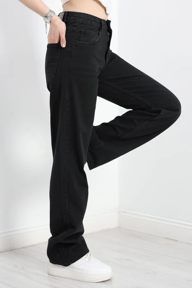 Straight Kesim Kot Pantolon Siyah - 2