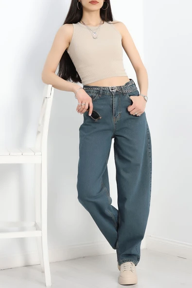 Baggy Kot Pantolon Petrol - 5