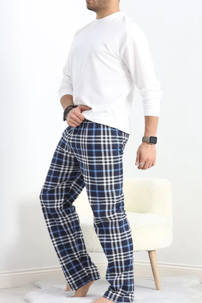 Unisex Pijama Altı Lacivertbeyaz - 3