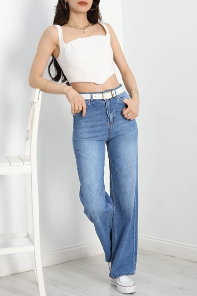 Palazzo Kot Pantolon Açıkmavi2 - 3