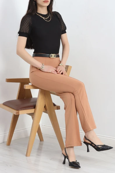 Çımalı Zra Krep Pantolon Sütlükahve - 4