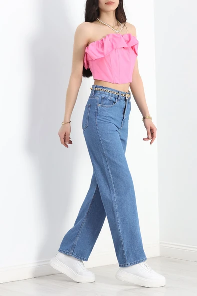 Palazzo Kot Pantolon Açıkmavi - 6