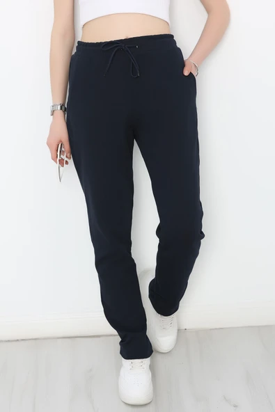 Double Face Kumaş Eşofman Altı Lacivert1