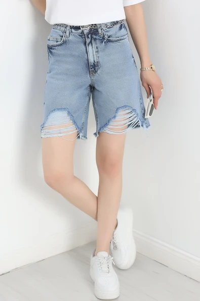 Kot Şort Mavi ürün görseli