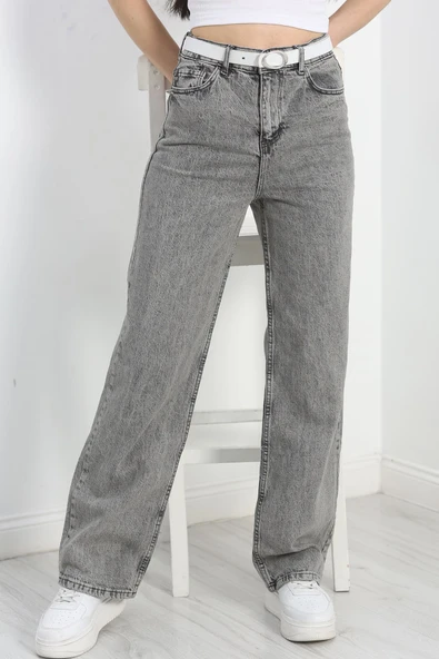 Palazzo Kot Pantolon Gri1 - Resim 5