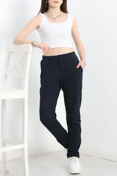 Double Face Kumaş Eşofman Altı Lacivert1 - 3