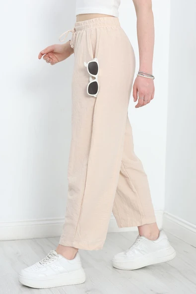Çımalı Şalvar Pantolon Krem2 - 6