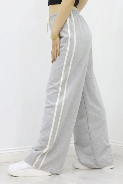 Keten Biyeli 2 İplik Eşofman Altı Gri ürün görseli 1