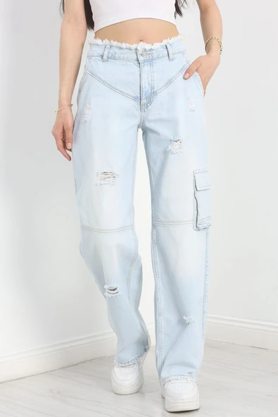 Kargo Cepli Palazzo Kot Pantolon Buzasit