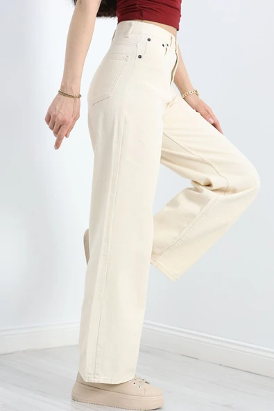 Palazzo Kot Pantolon Bej - 3