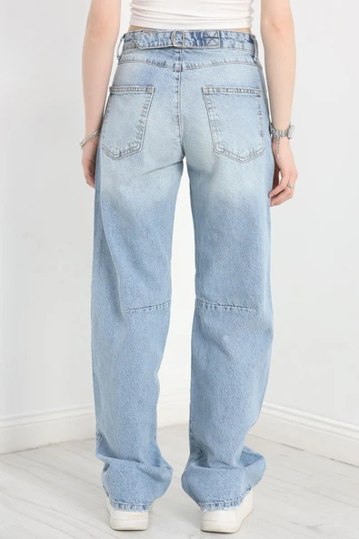 Palazzo Kot Pantolon Açıkmavi - Resim 7