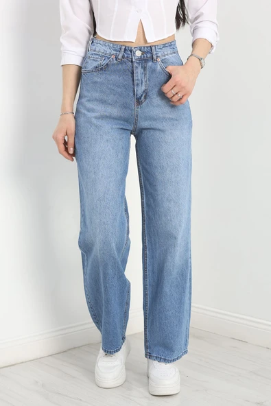 Palazzo Kot Pantolon Açıkmavi1 ürün görseli 1