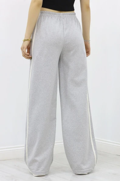 Keten Biyeli 2 İplik Eşofman Altı Gri - Resim 7