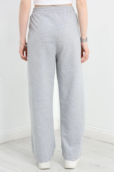 Geniş Paça Penye Eşofman Altı Antrasit - 2