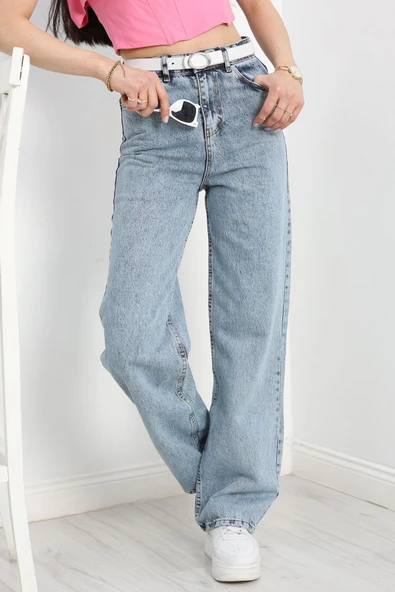 Palazzo Kot Pantolon Mavi1 ürün görseli