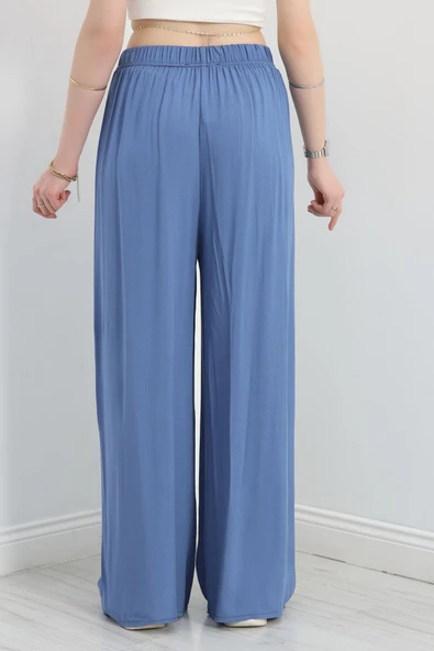 Dokuma Pantolon İndigo - Resim 6