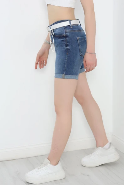 Kot Şort Mavi2 - Resim 3