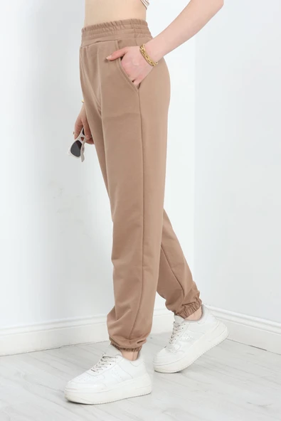 Paça Lastikli İki İplik Eşofman Altı Sütlükahve - 2